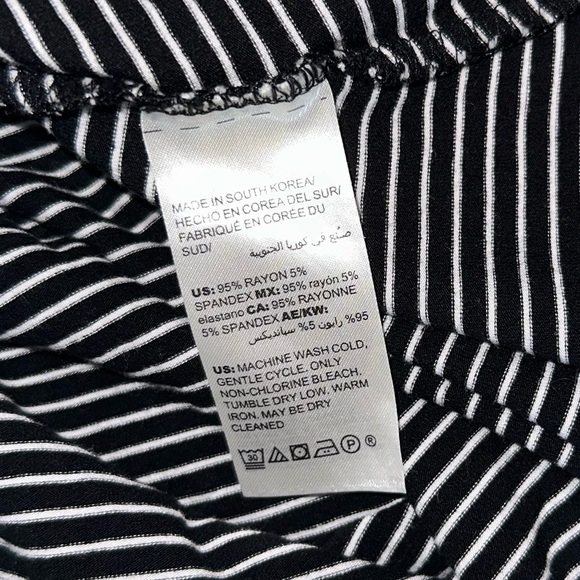 Chico’s Striped Swing Shirt Dress Stretchy Soft Sleeve Twist Detail Sz 12/14 (2) - Picture 6 of 7